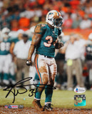 Ricky Williams Signed Miami Dolphins 8x10 HM Muddy Photo - Beckett W Auth *Black