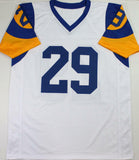 Eric Dickerson Autographed White Pro Style Jersey w/HOF- Beckett W *Silver *2