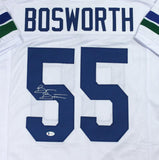 Brian Bosworth Autographed White Pro Style Jersey - Beckett W Auth *LM5