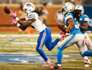 Sammy Watkins Autographed 16x20 Catching With Pink Gloves Photo- JSA W Auth