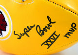 Mark Rypien Autographed Washington Yellow Logo Football w/ SB MVP - JSA W Auth