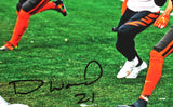 Denzel Ward Autographed Cleveland Browns 8x10 Scoring TD Photo - JSA W *Black