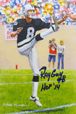 Ray Guy HOF Autographed Oakland Raiders Goal Line Art Card- JSA Authenticated