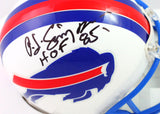 OJ Simpson Signed Buffalo Bills 76-83 TB Mini Helmet w/ HOF- JSA W Auth *Black