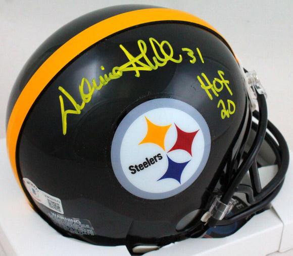 Donnie Shell Signed Pittsburgh Steelers Mini Helmet w/ HOF- Beckett W Holo*Y