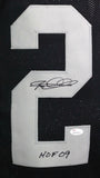 Rod Woodson Autographed Black Pro Style Jersey with HOF- JSA Witness Auth *MB2