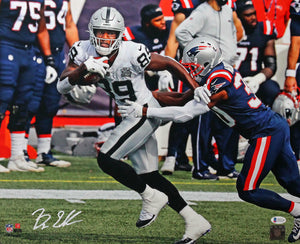 Bryan Edwards Signed LV Raiders 16x20 Catch Vs Patriots FP Photo- Beckett W Auth