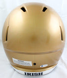 Chase Claypool Autographed Notre Dame F/S Speed Helmet - Beckett W Auth *Black