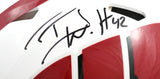 T.J. Watt Autographed Wisconsin F/S Speed Authentic Helmet - Beckett W