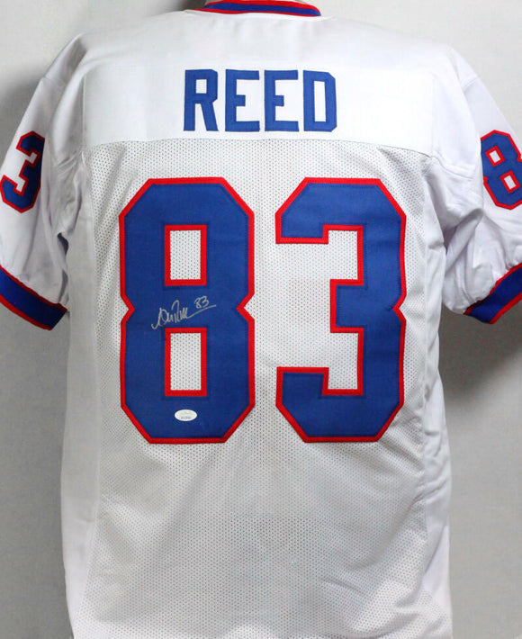 Andre Reed Autographed White Pro Style Jersey - JSA Witnessed *Silver