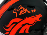 Champ Bailey Signed Broncos Eclipse Speed Mini Helmet - Beckett W Auth *Orange