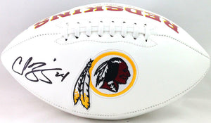 Champ Bailey Autographed Washington Logo Football  - Beckett W Auth *Black