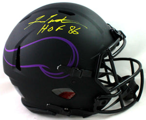 Fran Tarkenton Signed Minn Vikings F/S Eclipse Authentic Helmet w/HOF- JSA W *Y