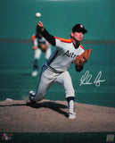 Nolan Ryan Signed Houston Astros 16X20 HM Photo Pitching White Jsy - AIV Holo