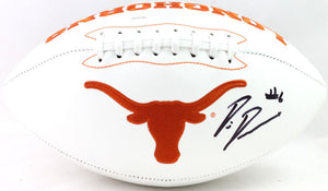 Devin Duvernay Autographed Texas Longhorns Logo Football- JSA Witnessed