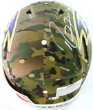 Ray Lewis Signed Baltimore Ravens F/S Camo Authentic Helmet- Beckett W *White