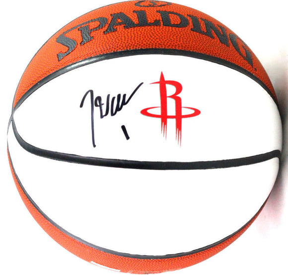 John Wall Autographed Spalding White Panel Basketball w/ Rockets Logo Beckett W