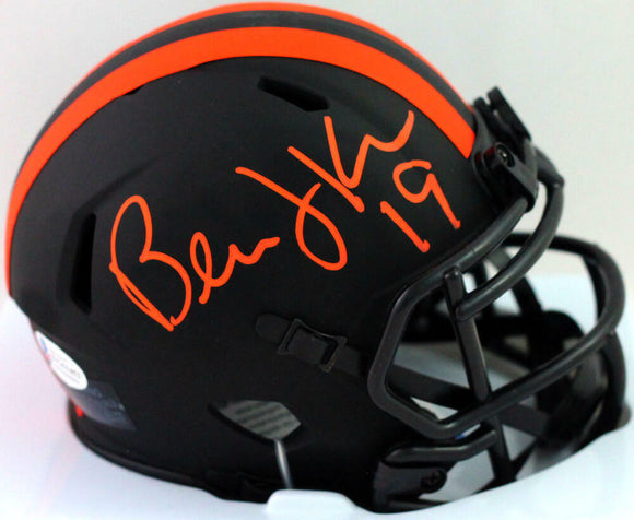 Bernie Kosar Autographed Cleveland Browns Eclipse Mini Helmet - Beckett Witness