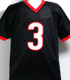 Roquan Smith Autographed Black College Style Jersey- Beckett Witness *T3