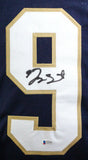 Jaylon Smith Autographed Navy Blue College Style Jersey- Beckett W *Black