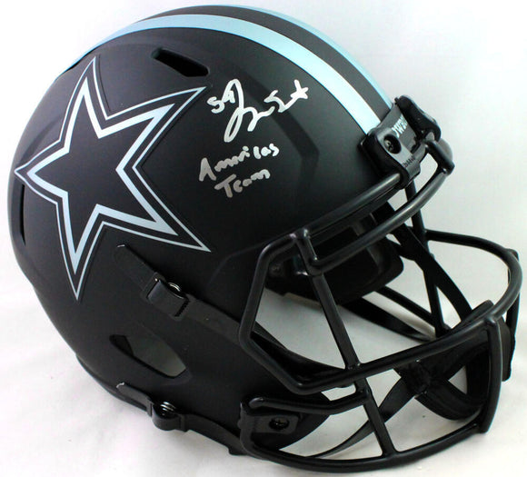 Jaylon Smith Autographed Cowboys Eclipse Speed F/S Helmet w/ AT- Beckett W*Silvr