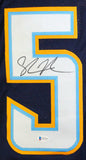 Shawne Merriman Autographed Blue Pro Style Jersey - Beckett W Auth