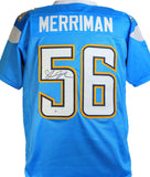 Shawne Merriman Autographed Lt. Blue Pro Style Jersey - Beckett W Auth