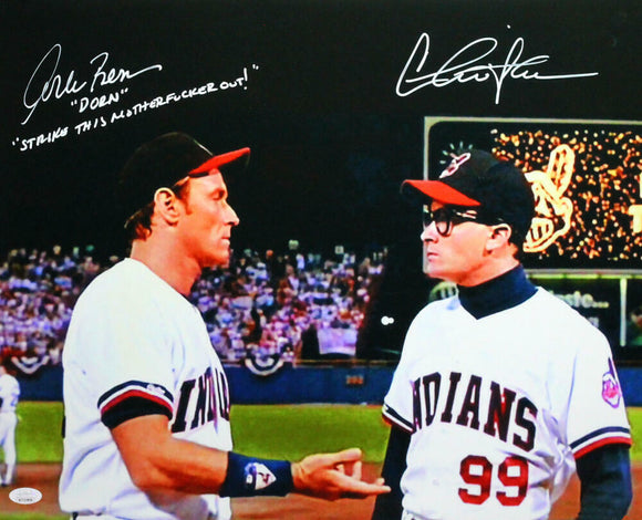 Charlie Sheen/Corbin Bernsen Autographed Major League 16x20 Photo w/ insc- JSAW