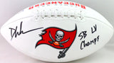 Devin White Autographed Tampa Bay Bucs Logo Football W/ Insc- Beckett W  *Black