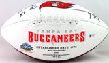 Devin White Autographed Tampa Bay Bucs Logo Football W/ Insc- Beckett W  *Black