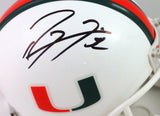 Ray Lewis Autographed Miami Hurricanes Mini Helmet- Beckett W *Black