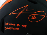 Jarvis Landry Signed Browns FS Eclipse Speed Authentic Helmet W/ Insc- Beckett W