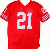 Deion Sanders Autographed TB Red Pro Style Jersey-Beckett W Hologram