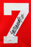 Nebraska Heisman Autographed Red College Style Jersey- JSA W *Black