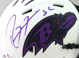 Ray Lewis Autographed Baltimore Ravens  Lunar Mini Helmet- Beckett W *Purple