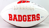 TJ Watt Autographed Wisconsin Badgers Logo Football- Beckett W *Black