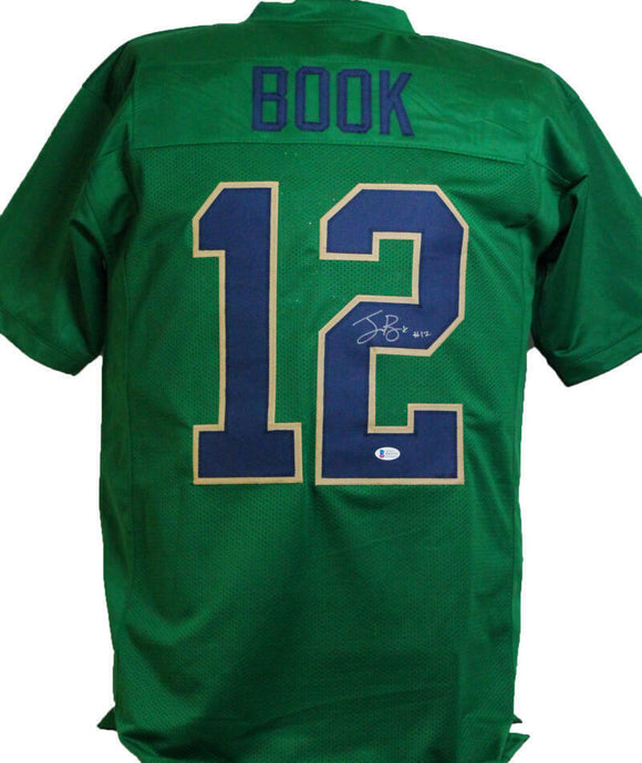 Ian Book Autographed Green College Style Jersey - Beckett W *silver