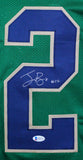 Ian Book Autographed Green College Style Jersey - Beckett W *silver