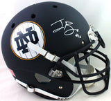 Ian Book Autographed F/S ND Navy Schutt Authentic Helmet- Beckett W *White