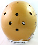 Ian Book Autographed F/S ND Gold Schutt Authentic Helmet W/ Insc- Beckett W *Blk