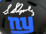 Sterling Shepard Signed NY Giants Eclipse Speed Mini Helmet- Beckett W *White