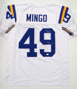 Barkevious Mingo Autographed Geaux Tigers White College Style Jersey- JSA Auth