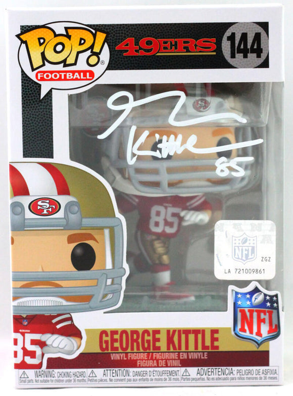 George Kittle Autographed SF 49ers Funko Pop Figurine - Beckett W Holo *White