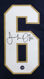 Jeremiah Owusu-Koramoah Autographed Blue College Style Jersey- Prova *Black