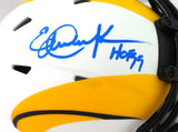 Eric Dickerson Signed LA Rams Lunar Speed Mini Helmet w/ HOF- Beckett W*Blue