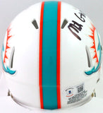 Mike Gesicki Autographed Miami Dolphins Speed Mini Helmet- Beckett W *Black