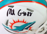 Mike Gesicki Autographed Miami Dolphins Speed Mini Helmet- Beckett W *Black