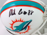 Mike Gesicki Autographed Miami Dolphins Speed Mini Helmet- Beckett W *Black