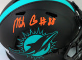 Mike Gesicki Signed Miami Dolphins Eclipse Speed Mini Helmet- Beckett W *Orange