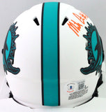 Mike Gesicki Signed Miami Dolphins Lunar Speed Mini Helmet- Beckett W *Orange